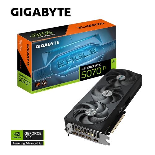 技嘉 N507TEAGLE OC-16GD RTX5070Ti EAGLE OC SFF 16G(2542MHz/16G DDR7/30.4cm/三風扇/註五年)